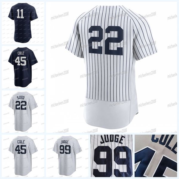 22 Juan Soto Baseball Jersey Aaron Judge Anthony Volpe Gleyber Torres Anthony Rizzo Marcus Stroman DJ LeMahieu Ben Rortvedt Carlos Rodon Ger
