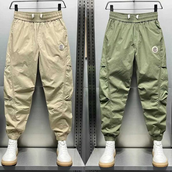 Mens Joggers Calças Casuais Sorto Coreano Sweatout Running Gym Fitness Green Sports Troushers High Quality Men Clothing M241217