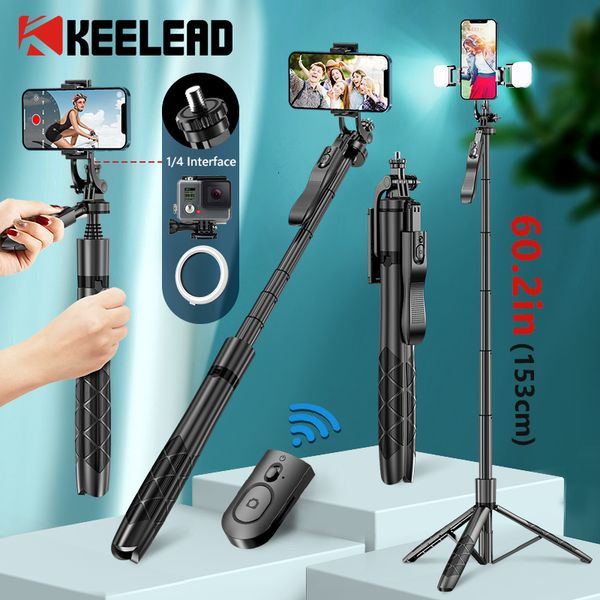 Selfie Monopods L16 1530mm Wireless Stick Tripod Stand Foldable Monopod for Gopro Action Cameras Smartphones Balance Steady Shooting Live 23