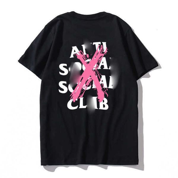2024 Mens A S S C T Shirts Fashion Designer Shirt Anti Socials Club Cross Letter Print T-shirt Casual Couple Loose Short Sleeve Tee High Qua