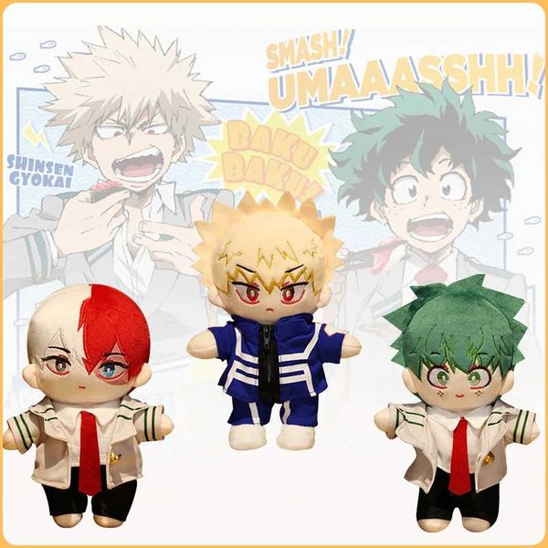 Japanese Anime My Hero Academia Plush Toys Cartoon Stuffed Midoriya Izuku Bakugou Katsuki Todoroki Shoto Dolls Kids Gifts Birth Y240801