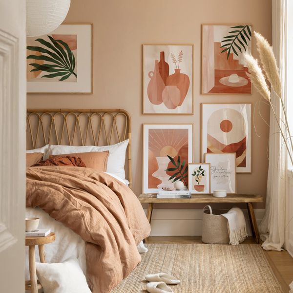 Paintings Wall Art Boho Abstract Mountain Sun Vase Leaves Plant Nordic Posters And Prints Canvas Painting Decor Pictures For Living Room 230