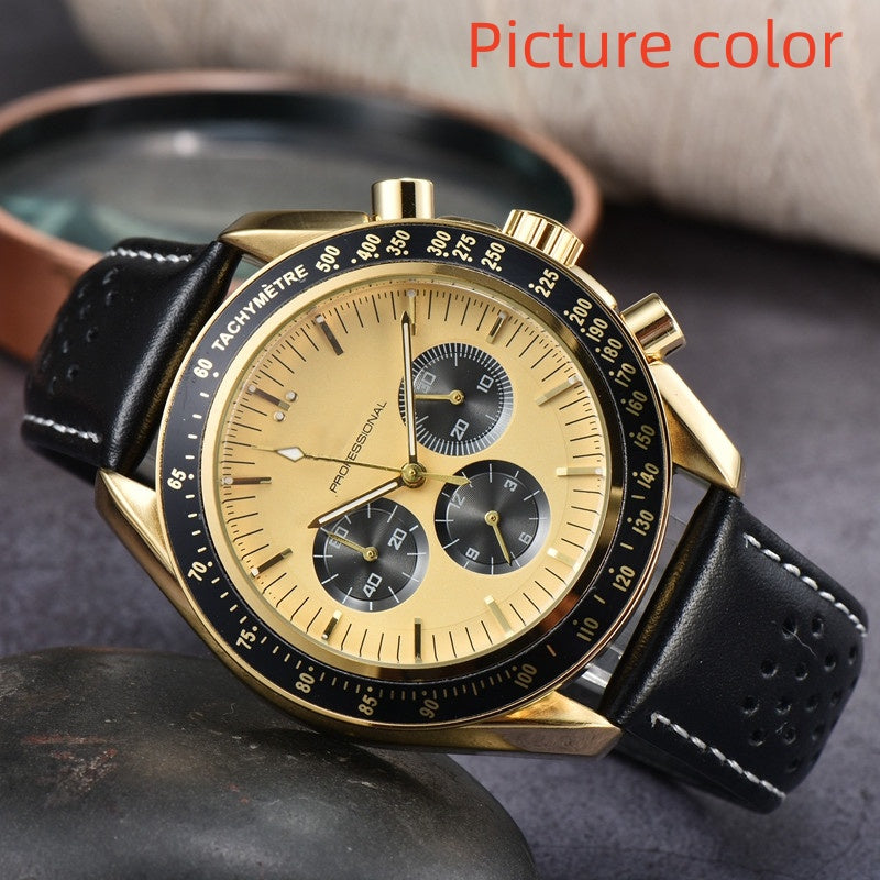 Ome Wrist Watches for Men 2024 New Mens Watches All Dial Work Quartz Watch High Quality Top Luxury Brand Chronograph Clock Men Fashion accessories l