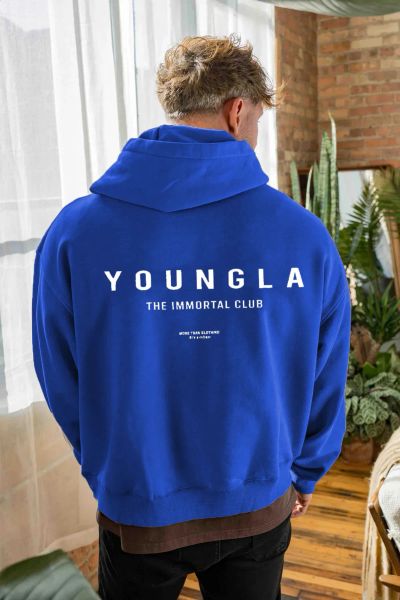 Youngla Mens de grande tamanho do capuz DoubleLayer Fabric Jacket Impresso Sports Fitness Sweatshirt Designer Hoodie 8E6