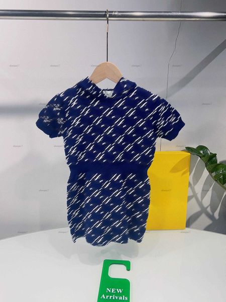 Top Girls Knitted dress summer princess dress Short-sleeved baby skirt kids designer clothes Short-sleeved hooded design baby dress