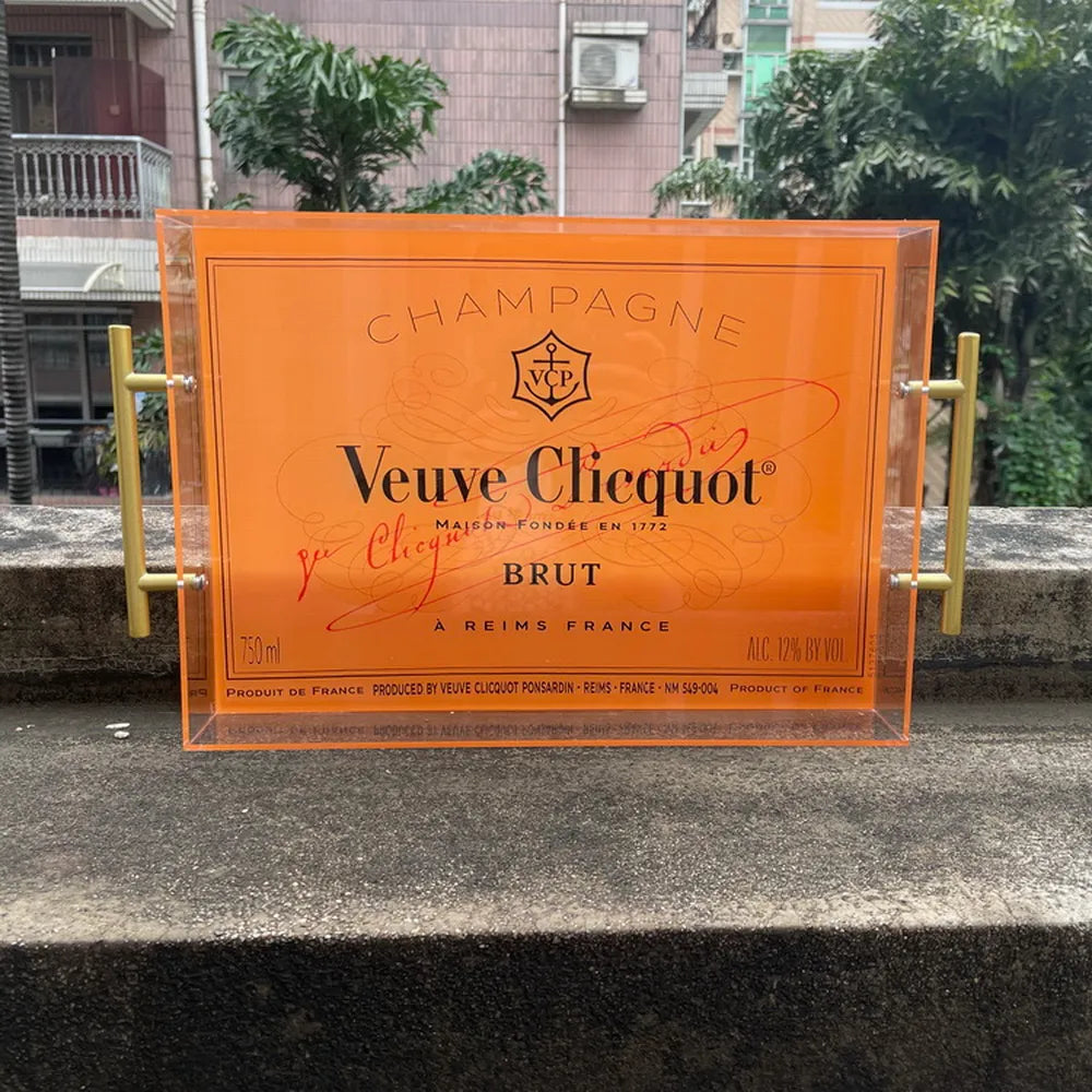 Dishes Plates Veuve Clicquot Champagne Orange Tray Drop Delivery Home Garden Kitchen Dining Bar Dinnerware