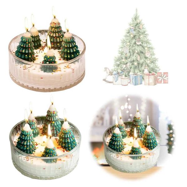 Candles Christmas Tree Candles Christmas Decoration Indoor Christmas Tree Cedar Forest Candles Party Room Table Decoration Christmas Gifts C