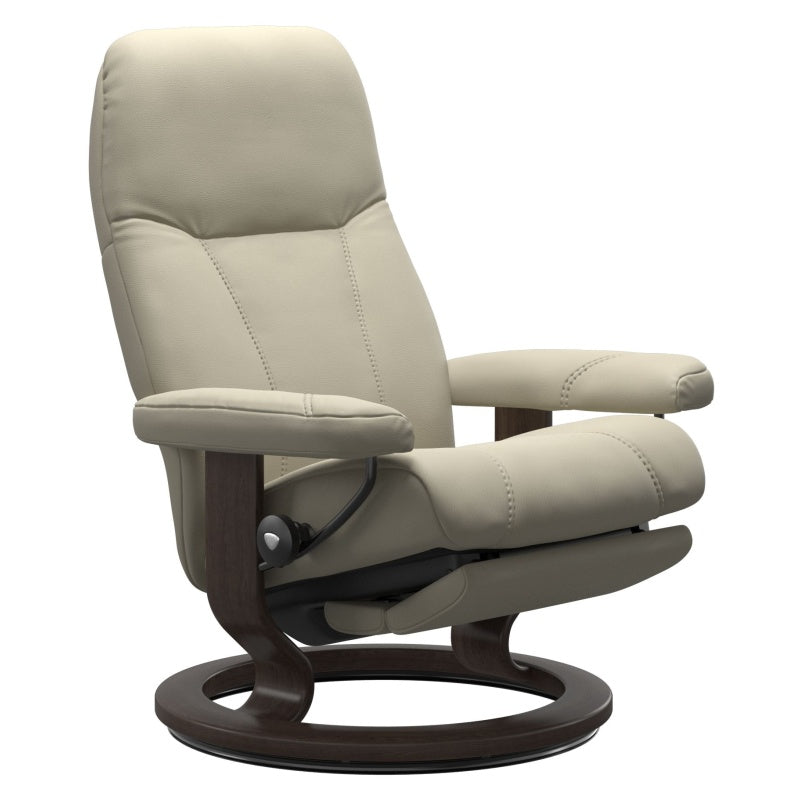 Stressless Consul Chair With Power Dual Motor - Large - Fabric
