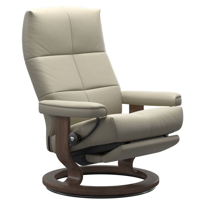 Stressless David Power Recliner Chair and Footstool - Large - Cori Leather