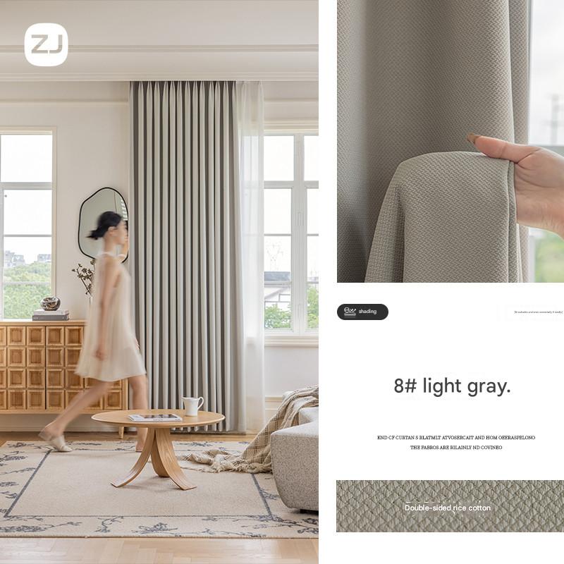 YL-36655 whole house curtain new Chinese style Zen Zen style lotus Buddha hand study tea room living room health blackout window gauze