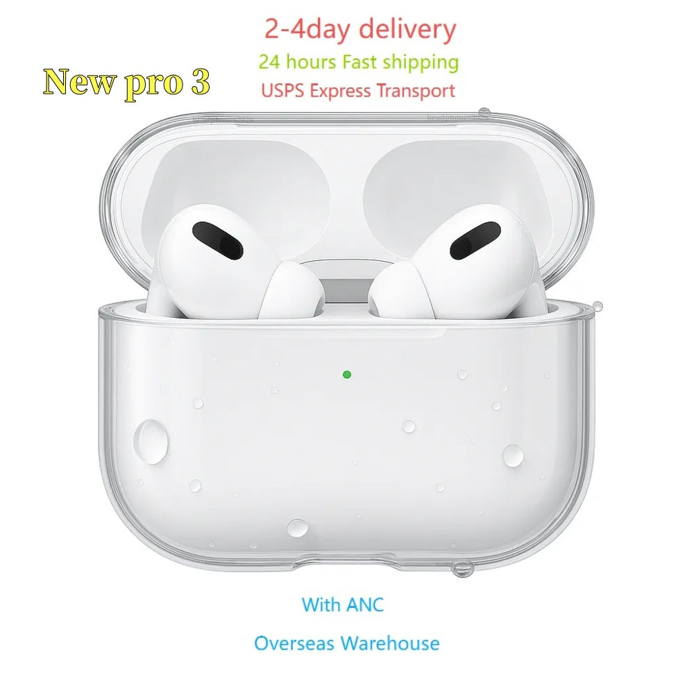 For Airpods pro 2 3 air pods 4 3 Earphones Max Headphones airpod 4 Bluetooth Headphone Accessories Solid Silicone Protective Cover Wireless Charging
