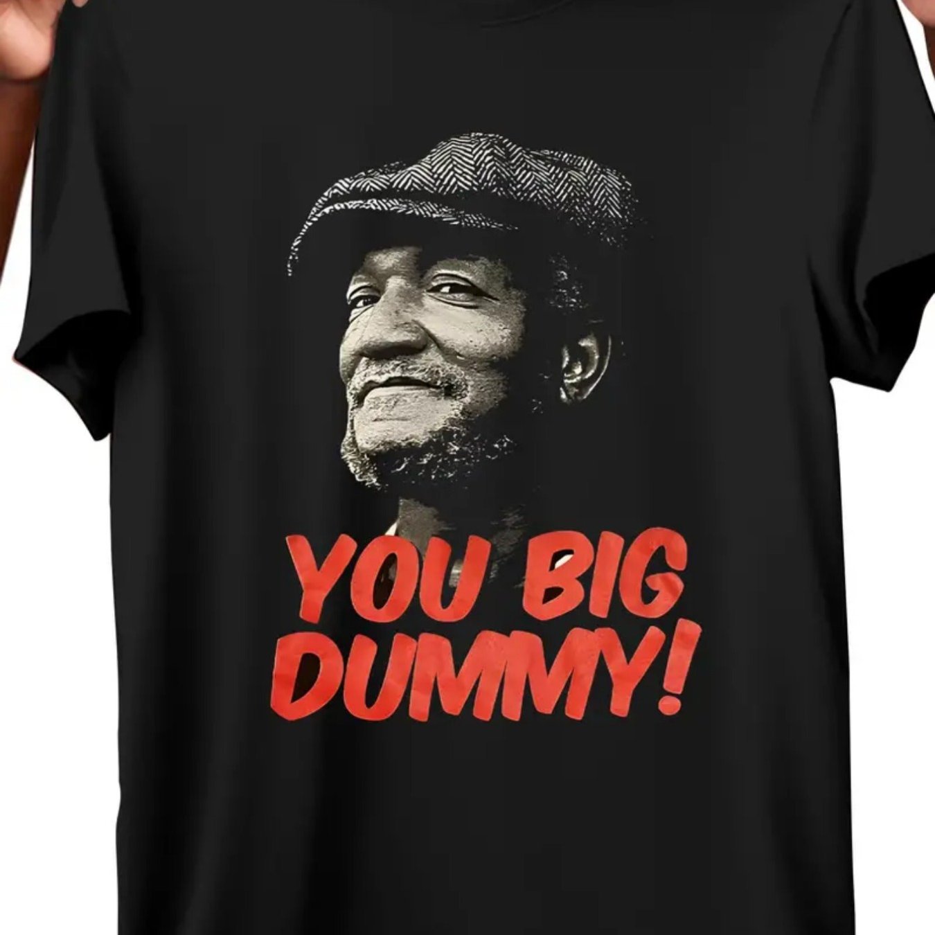 TEMU 1pc Men's Cotton Graphic T-shirt, "you Big Dummy" Print, Crew Neck, Short Sleeve, Regular Fit, Casual Tee, 180gsm - Valentine's, New Year,