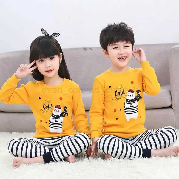 4 6 8 10 12 Years Kids Pjs Sets Christmas Pajamas for Children Cotton Boy Sleepwear Baby Pyjamas Long Sleeve Girl Sets NightwearCL240711