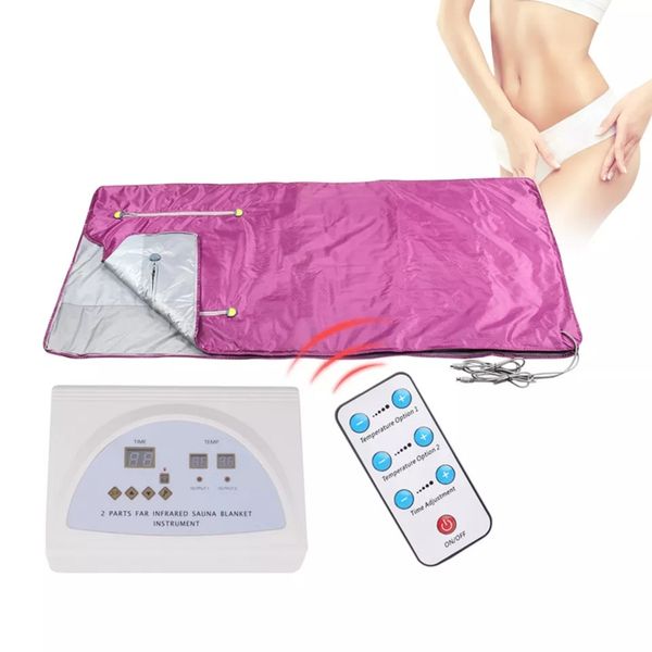 Portable slim equipment infrared sauna blanket 80 degrees for loss weight and detox lymphatic drainage