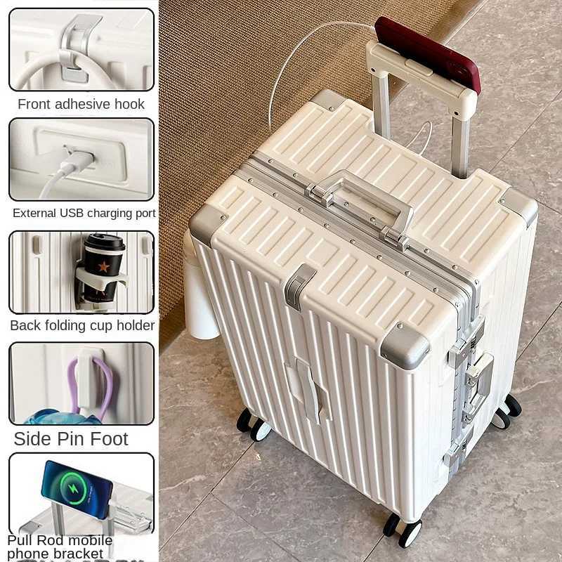Large Capacity Suitcase 30-inch Sturdy and Durable ABS+PC Rolling Luggage Aluminum Frame Cabin Trolley Case 20 inch Boarding Box L250815