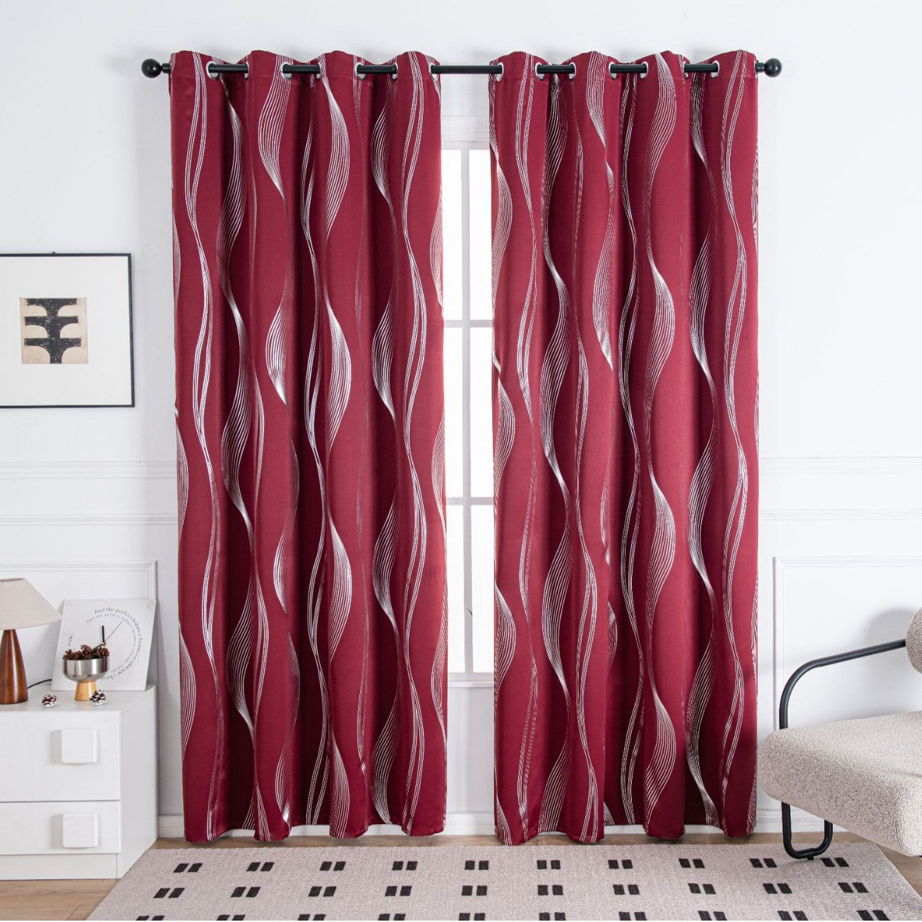 YL-36511 hot-selling pure color blackout curtains heat insulation and sun protection foreign trade special curtain finished product wholesale