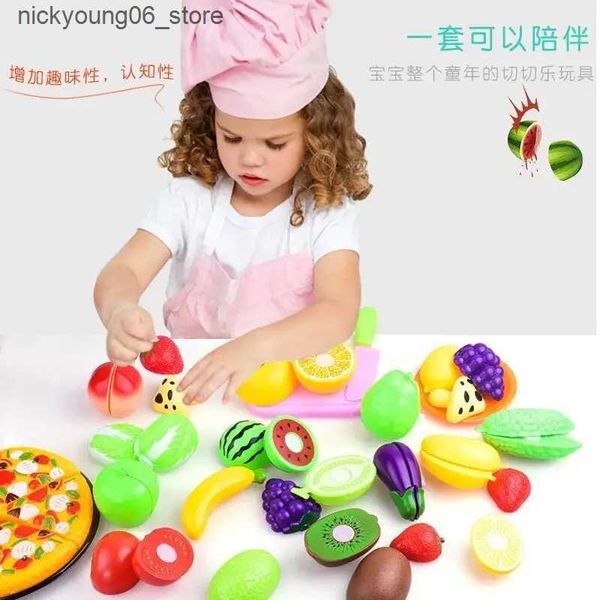 Kitchens Play Food New Cut Fruit Toy Plastic Food Toys Cut Up Fruit Pretend Play Set Fruit Cut Toy Toddler Cut Vegetables Toy Kid Kitchen Ga