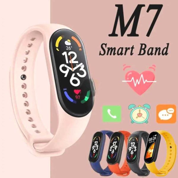 High Quality M7 Smart Wah Silicone Rate SmartBand Variable Dial Fitness Tracker Blood Pressure Exercise Bracelet Suitable for Mi Band 7 Mens