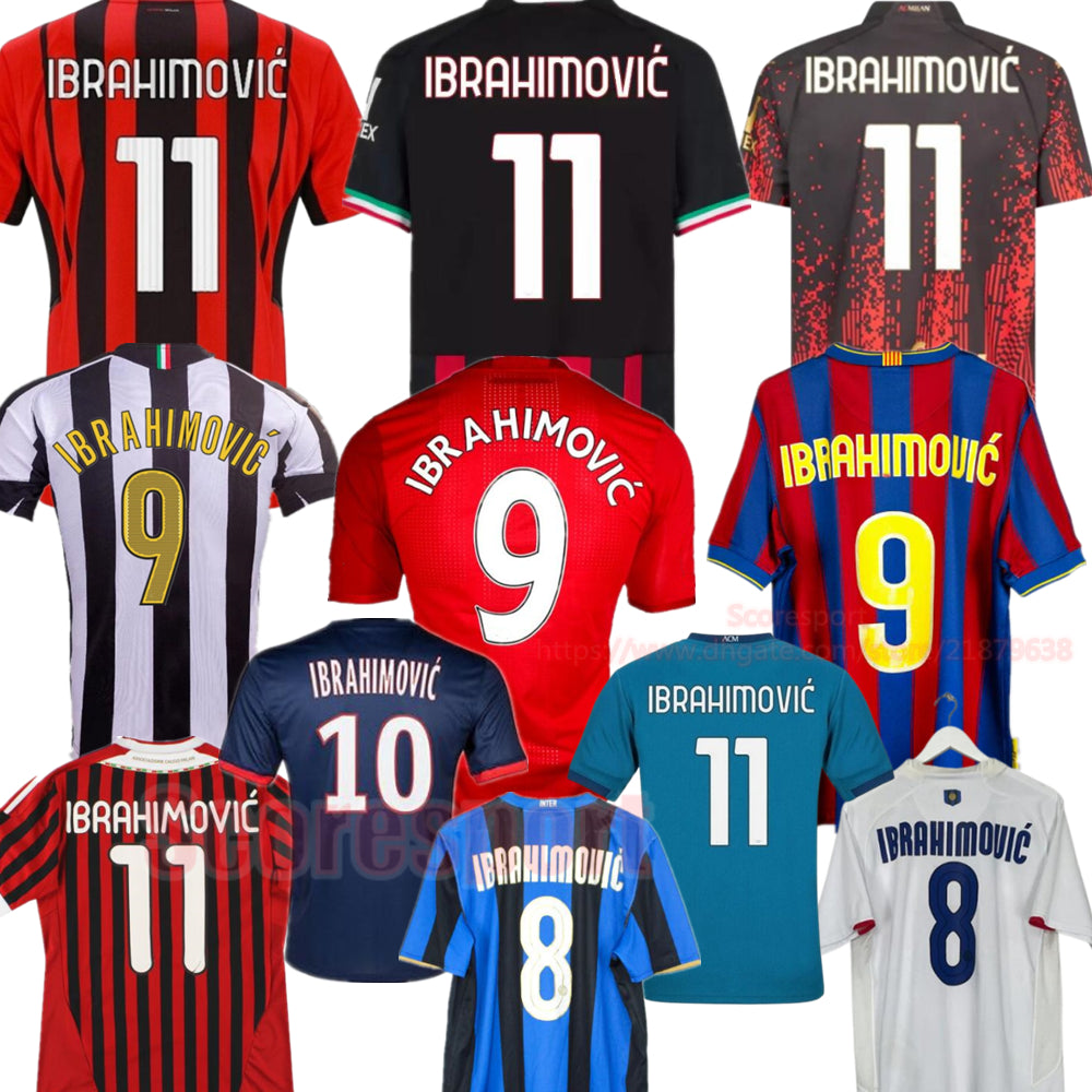 Zlatan Ibrahimovic Jerseys 21 22 23 Vintage Soccer Shirts 04 05 06 Home Away Retrio Football Shirt 08 09 10 Retro Kit 16 17