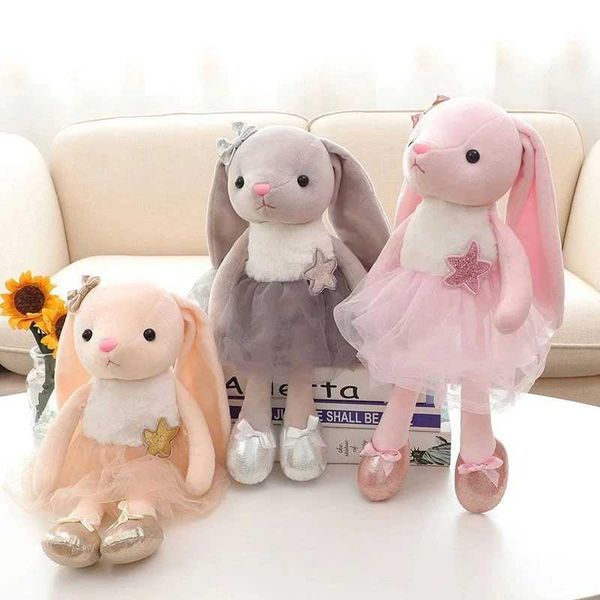 Bunny Plush Toys Stuffed Animals Rabbit Kawaii Soft Long Legs Plush Toy Dolls Children Appease Towel Girls Easter Birthday Gift Y240801
