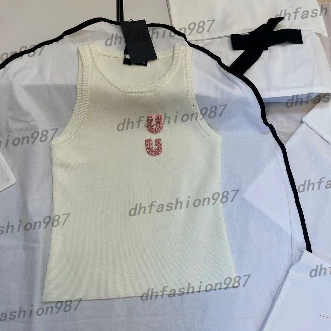 womens tanks top designer tank top women tank tops designer luxury vest sleeveless camis pure cotton fashionable knitted camisole tees S-L