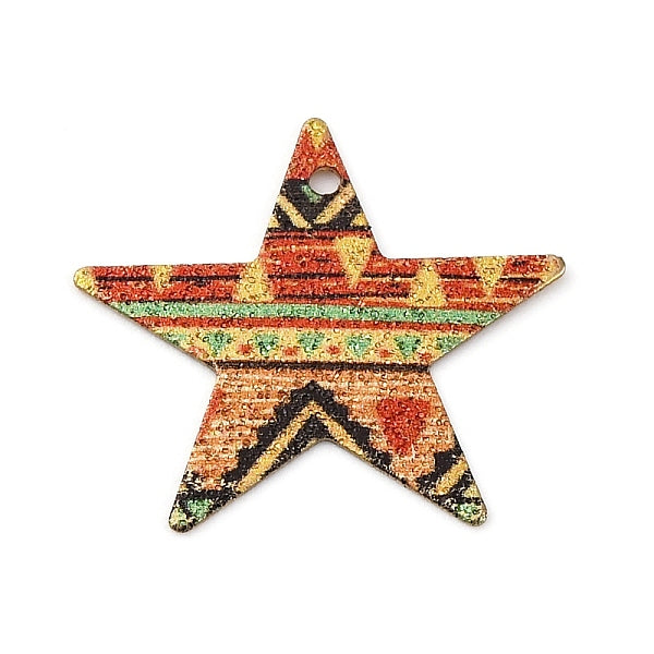 Boucles d'oreilles pendantes imprimées en feuille d'alliage géométrique