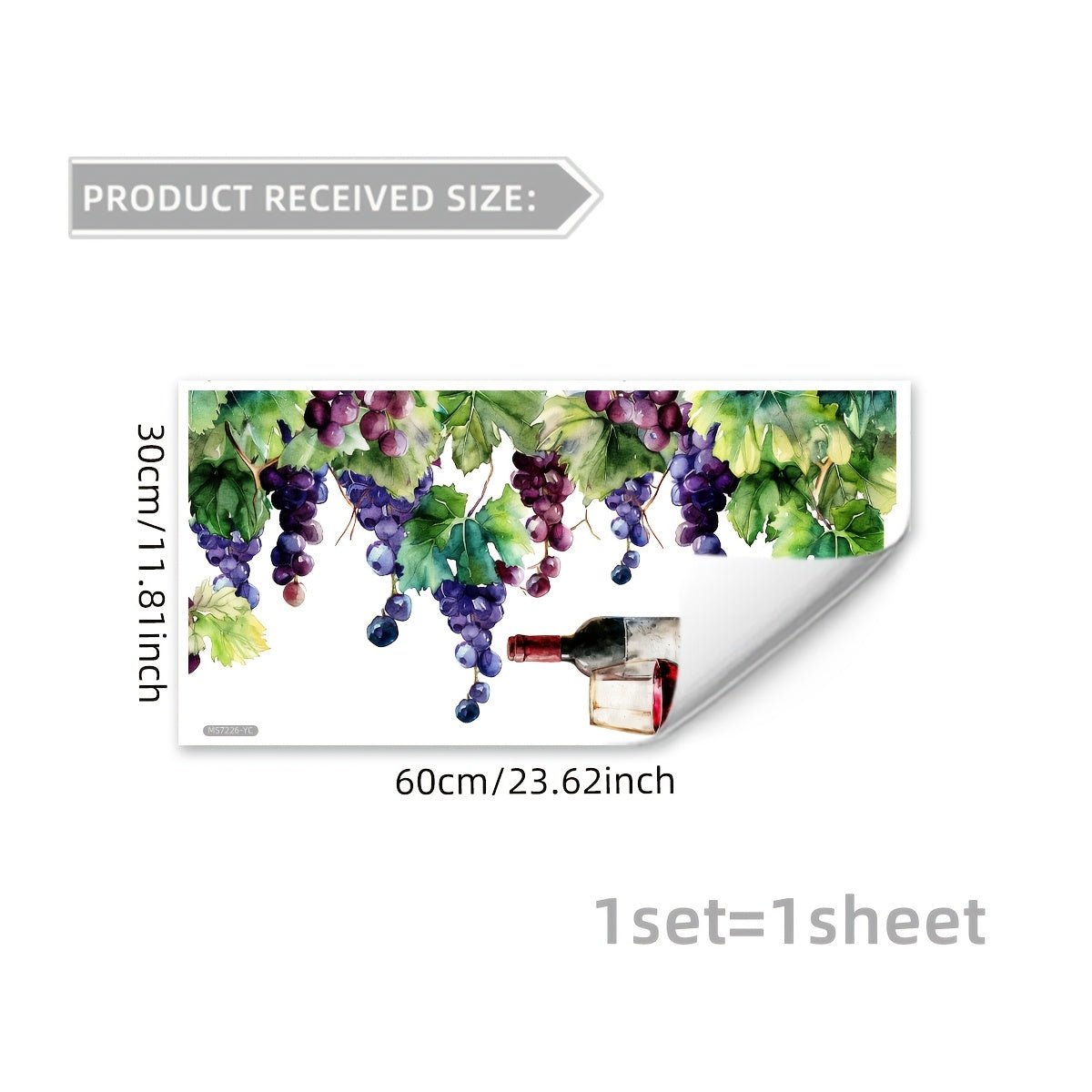 TEMU Wall Decal - 12"x24" Self-adhesive, Removable Pvc Sticker For Living Room, Bedroom, Kitchen & Home Decor