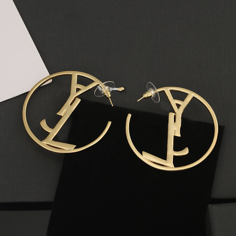 Large Hoop Earring Womens Designer Earrings Gold Hoops Huggie Designers Jewelry Men Aretes Letter Y Dangle luxury earings Orecchini weote