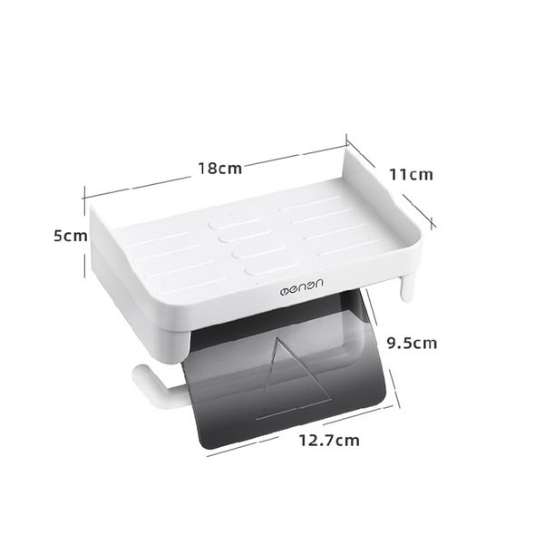 Wall Mount Toilet Paper Holder Bathroom Tissue Accessories Rack Holders Self Adhesive Punch Free Kitchen Roll Paper Accessory