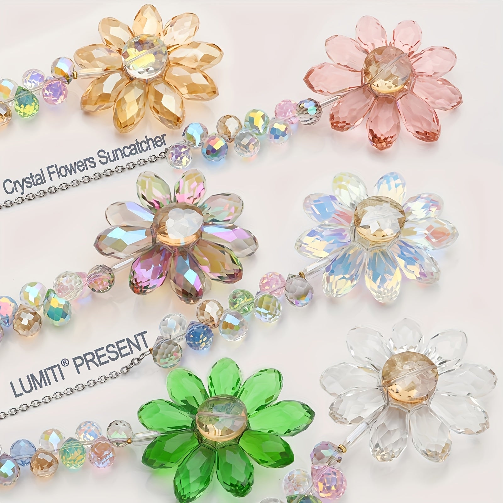 TEMU 6 Crystal Suncatcher Pendant, Interior Window Outdoor Courtyard Garden Decoration Gift (multicolored)