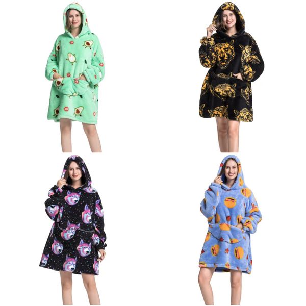 womens hoodie blanket hoodie designer hoodies sweatshirt large warm pullover new women print casual loose long sleeve round collar pullover