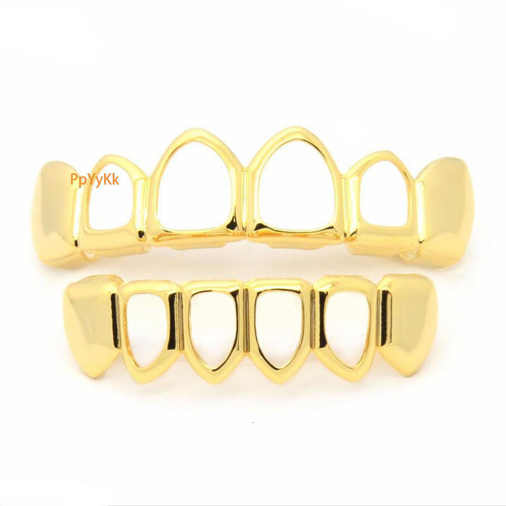 Hip Hop Iced Out Gold Grillz Bling Bling Luxury Teeth Grills Trendy Dental Jewelry