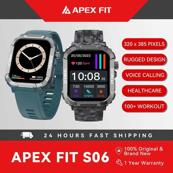 Apex Fit Sport S06 smartwatch 1.91 inch Fl Touch Sn BT call outdoor fitness tracker smartwatch with IP68 waterproof Y241114
