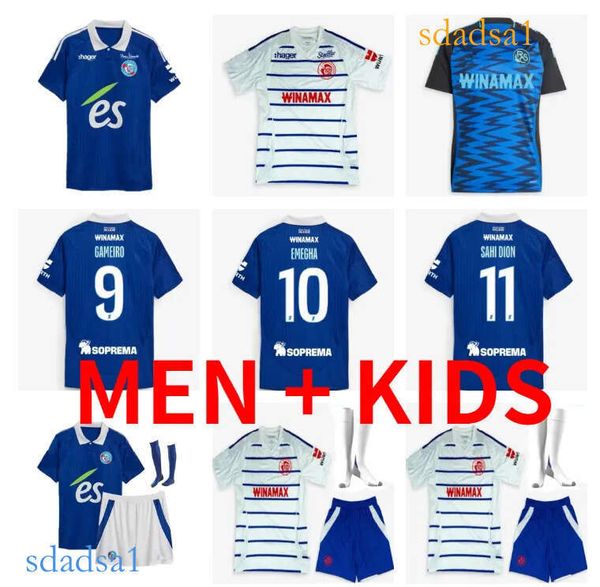 2024 2025 Strasbourg Home Soccer jerseys 24 25 maillot de foot GAMEIRO THOMASSON LIENARD MOTHIBA SISSOKO STORCKI ZEMZEMI Football Shirts men