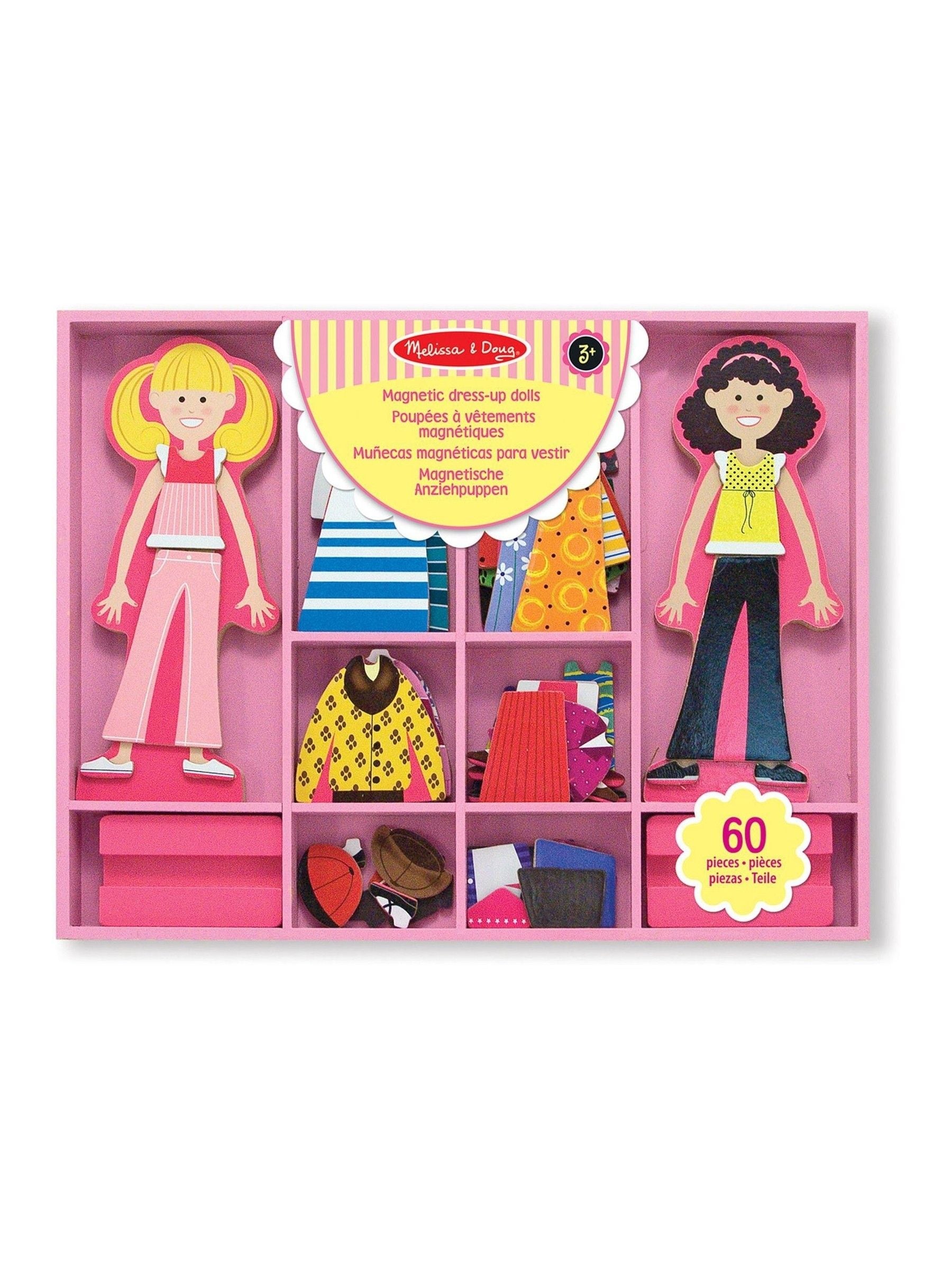Melissa & Doug Abby & Emma Magnetic Wooden Dress-Up Dolls ONE