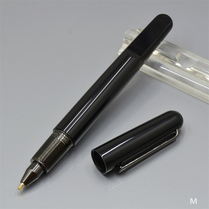 Promotion Black M Roller Ball Pen business office stationery Magnetic closing cap ball pens gift No Box