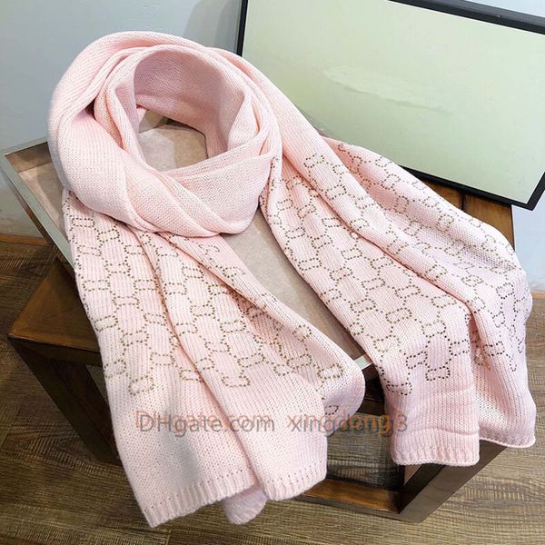 luxury scarf designers cashmere scarfs women men autumn-winter Scarves Printing Letter Wool shawls Winter Warm Silk Slippery Shawl Cloak Nec
