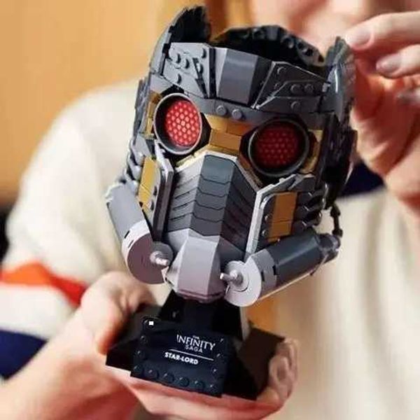 600+PCS Star-Lords Helmet Model Building Blocks Toys Fit76251 Gift for BirthdayC250211