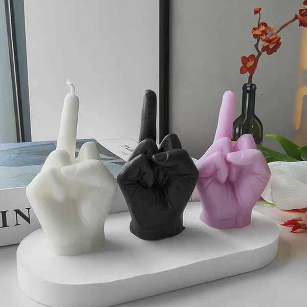 Universal Creative Candles Middle Finger Shaped Gesture Scented Candles Durable Funny Quirky Gifts Home Decoration OrnamentsC241224
