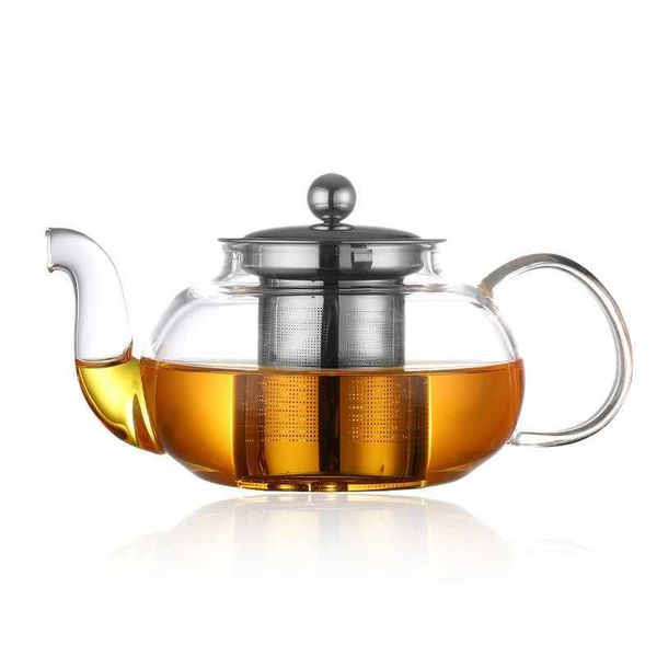 600-800ml heat-resistant teapot flower tea pot set kettle coffee tea pot beverage set stainless steel filter teapot X240913