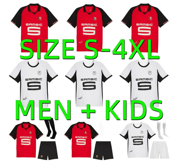25 26 Stade Rennais soccer jerseys Rennes maillot de foot 2025 2026 Toko Ekambi BOURIGEAUD TERRIER DOKU GOUIRI uniform men kids kit football shirts