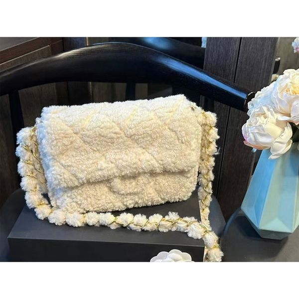 Designer Shoulder Bag Fashion Luxury Handbag Womens Slant Body Classic Woolen Velvet Luxury Bag