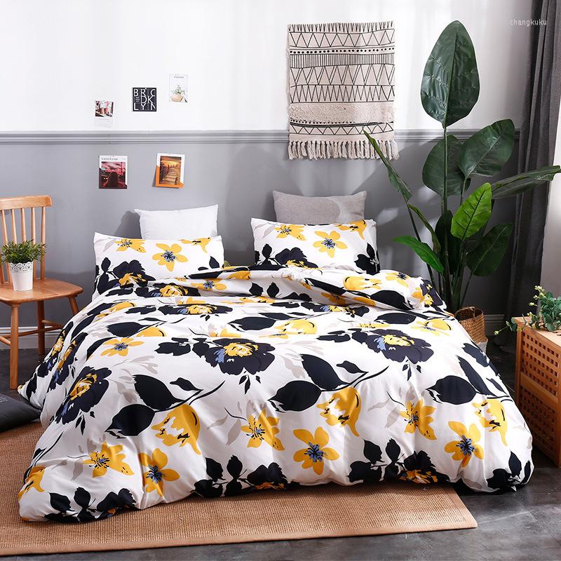 Bedding Sets Twin Size Quilt Cover Pillowcase 3PC Set Autumn Winter Duvet Queen Comforter Parure De Lit 2 Personnes
