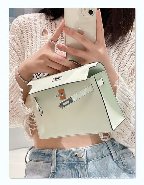 Hem New Swift Totes Generation Kelly Bag Bubble Green Leather Portable Mini Chain Cowhide One Shoulder Womens Senior Sense Fashionable New S