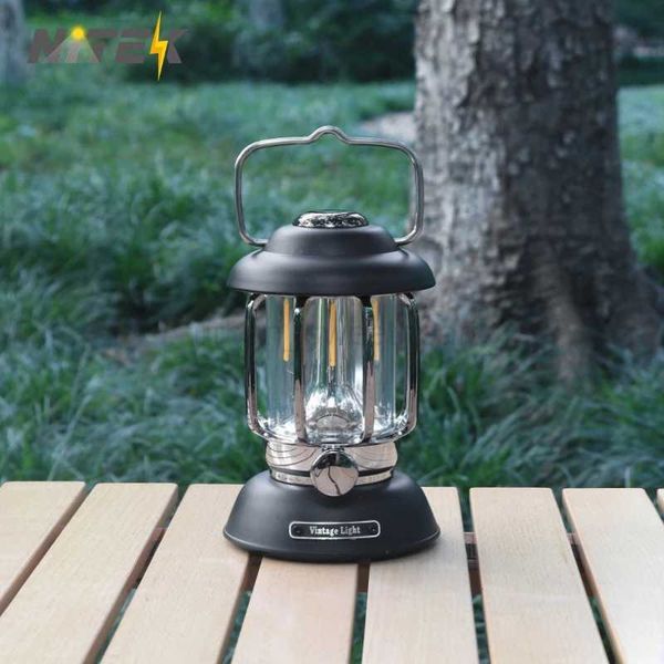Retro Portable Camping Lantern 6000mAh Outdoor Kerosene Vintage Camp Lamp 3 Lighting Modes Tent Light for Hiking Climbing YardCL240724