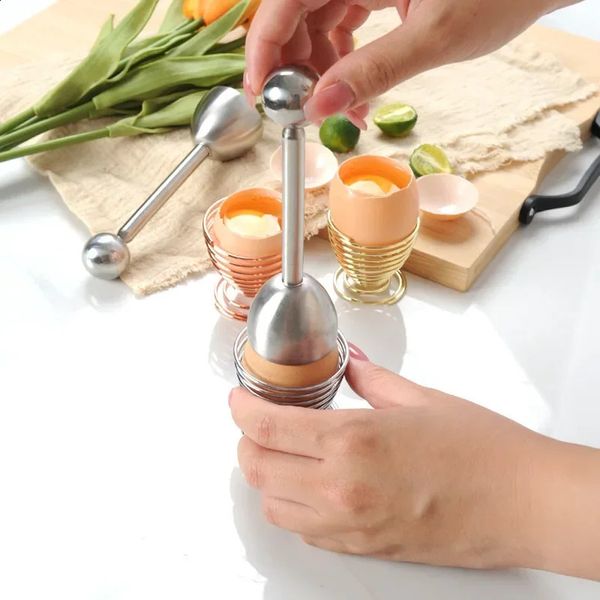 Stainless Steel Boiled Egg Topper Shell Top Kitchen Tool Cutter Knocker Opener Accessories Gadget 241119