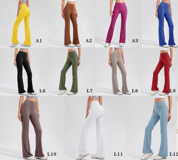 Yoga Outfits High Waist Pants Exercise Long Pants Fitness Wear Girls Running Elastic Adult Pants Sportswear Lined Drawstring 28270