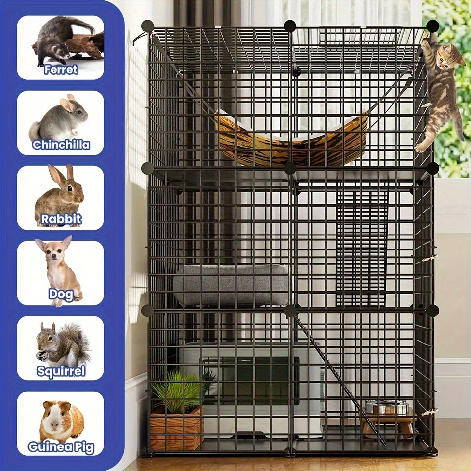 TEMU Rabbit Enclosure Cage 28" X 41" Ferret Free 3 Tiers