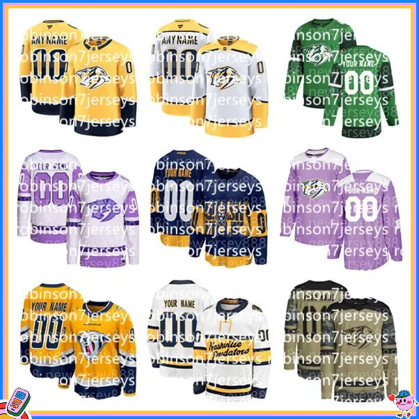 Nashville Hockey Jersey Roman Josi Filip Forsberg Ryan OReilly Jonathan Marchessault Steven Stamkos Gustav Nyquist Luke Evangelista Brady Skjei