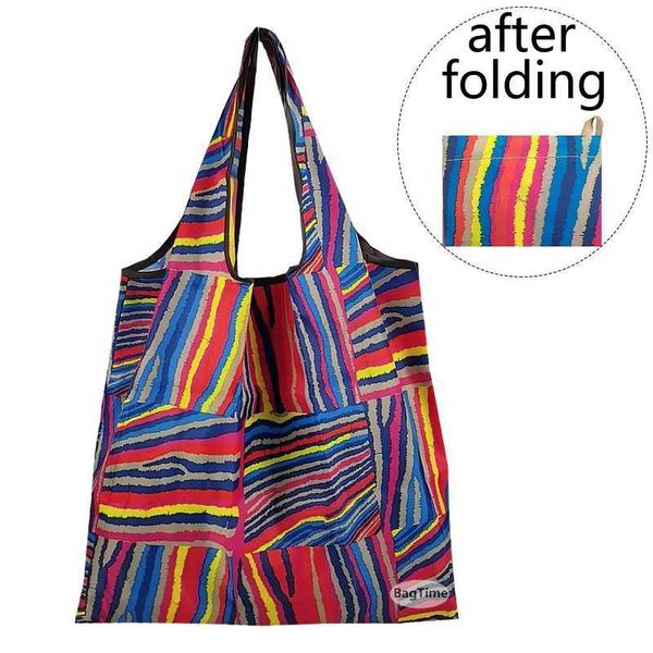 Nylon Eco Shopping Bags Storage Sturdy Portable Flower Grocery Kawaii Reusable Foldable Small Tote Travel Machine WashableXJ240727